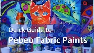 Quick Guide to Pebeo Fabric Paints [upl. by Adnahsed928]