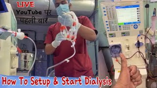 How to Setup Dialysis Machine  Priming amp initiate Hemodialysis [upl. by Cully]