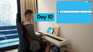 Beginner Learning Piano Using Simply Piano – Day 10 [upl. by Liss]