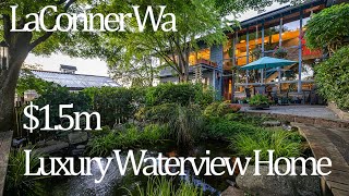 15m Luxury Waterview home  518 4th St LaConner Washington  Home for sale [upl. by Bradway]