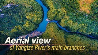 Live Aerial view of Yangtze Rivers main branches 俯瞰天险，乌江、赤水尽收眼底 [upl. by Averell]