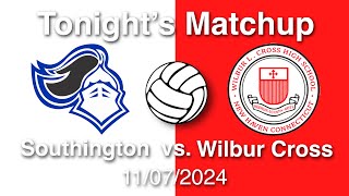 Southington Girls Volleyball vs Wilbur Cross 11072024 [upl. by Shep]