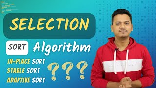 Selection Sort  Time and space complexity explained  Sorting algorithm for interview [upl. by Stochmal548]