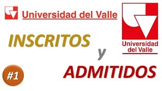 UNIVALLE  INSCRITOS y ADMITIDOS a la UNIVERSIDAD DEL VALLE [upl. by Ennayelhsa]