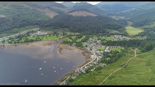 Lochgoilhead Village  Scotland  Drone footage [upl. by Ardekal]