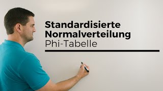 Standardisierte Normalverteilung PhiTabelle ablesen Minuswerte Mathe by Daniel Jung [upl. by Friederike]