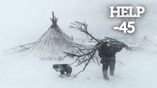 EXTREME 45° Solo Winter Camping 4 Days  Snowstorm amp Winter Camping in a Snowstorm HOT TENT [upl. by Peppy855]