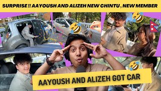 AWWW🥺  SURPRISE  AAYOUSH AND ALIZEH FIRST CAR EVER ❤️ NEW CHINTU IN HOUSE 😂 Reaction Video [upl. by Ahcmis503]