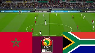 المغرب 0 vs 2 جنوب أفريقيا  كأس أفريقيا 2024  محاكاة ألعاب الفيديوVideo Game Simulation PES 2021 [upl. by Brine]