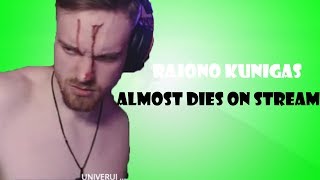 RAJONO KUNIGAS Almost DIES On Stream [upl. by Adyht]