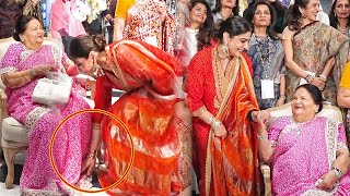 Raveena Tandon Touches Feet of Kokilaben Ambani in a Heartfelt Gesture [upl. by Nyrraf]