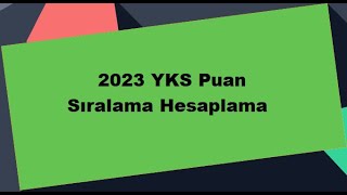 2023 YKS Puan ve Sıralama Hesaplama keşfet shorts [upl. by Valry]