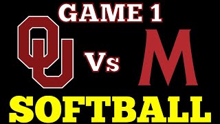 OU vs MACU Softball Gasso vs Gasso Game 1 [upl. by Strepphon]