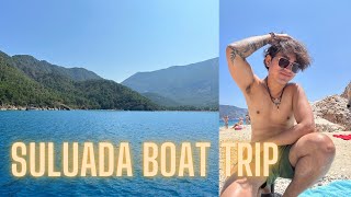 VLOG 47 SULUADA BOAT TRIP  ISLAND HOPPING IN THE MEDITERRANEAN  ANTALYA TURKEY [upl. by Lucita445]