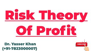 Risk Theory Of Profit  Theory Of Profit  Profit  Economics  Microeconomics  CUET  UGC  UPSC [upl. by Assirolc]