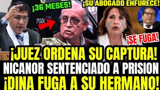 DINA ENFURECE JUEZ ORDENA CAPTURA INTERNACIONAL DE SU HERMANO NICANOR TRAS CONDENARLO A PRISION [upl. by Alilahk]