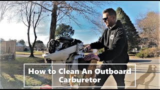 How To QuicklyEasily Clean a Carburetor on a Outboard Boat Motor 99HP Johnson [upl. by Siravaj569]