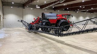 120 ft Booms unfolded inside Manitoba Seeder and Sprayer College setuptour [upl. by Nirro485]