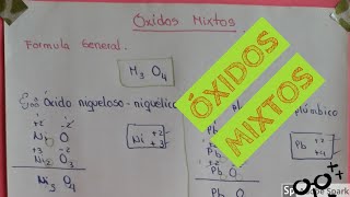 Óxidos Mixtos Ejemplos Nomenclatura y formula [upl. by Pietrek47]