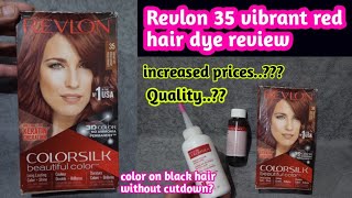 Revlon hair dye review 35 vibrant red does it color black hair without bleach [upl. by Simmons466]