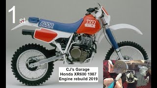 Honda XR 600 1987 Engine Rebuild Phase 1 Left Crankcase [upl. by Ddahc]