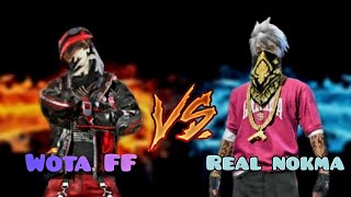 wota FF vs real nokma 1vs1 gameplay who win😈☠️🍷 [upl. by Korwun]