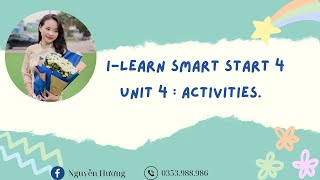 ILEARN SMART START 4  UNIT 4  ACTIVITIES LESSON 3 [upl. by Ongun]