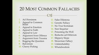 20 Most Common Logical Fallacies [upl. by Nosneh]