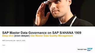 SAP Community Call Deep dive  Master data quality management with SAP Master Data Governance [upl. by Arua]