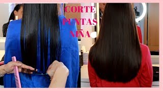 CORTE PUNTAS REDONDEADO NIÑA 🎀  sandranewlook [upl. by Gorrian707]