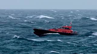 A quick look at Pilot launch Nepean through rip seen off Point Lonsdale Victoria Australia [upl. by Eladnek]