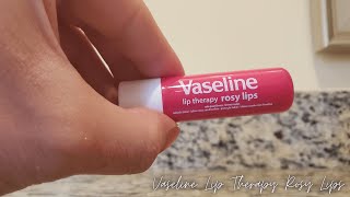 In Hand Review of Vaseline Lip Therapy Stick rosy lips [upl. by Granny]