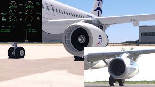 REAL IAE A320 ENGINE START VS FSLABS A320X [upl. by Ellenod813]