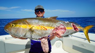 Theres ALWAYS a BIGGER FishCatch Clean Cook Amberjack [upl. by Aicilihp648]