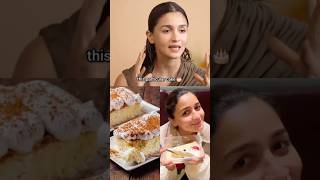 Alia ka favourite hai ye 😍❤️ aliabhatt food cake bollywood treslechescake review [upl. by Jr]