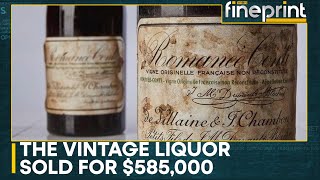 1945 RomanéeConti becomes the most expensive wine ever sold  WION Fineprint [upl. by Namlaz]