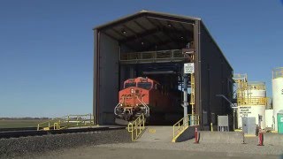 BNSFs respray facility in Pasco Wash [upl. by Sillaw]