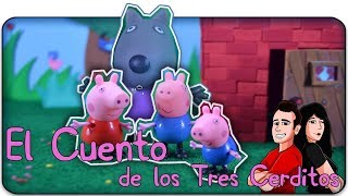 Peppa Pig en El Cuento de los 3 cerditos 🐷🐷🐷  Que viene el Lobo Feroz  Anima Toys [upl. by Hareemas]