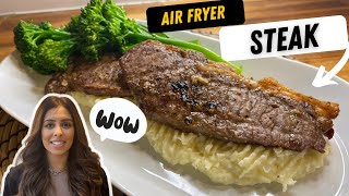 AIR FRYER STEAK RECIPE YOU NEED TO TRY Ninja Dual Zone [upl. by Ecirtaeb]