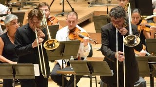 Concerto for two trombones and orchestra 2nd movement  Jörgen van Rijen and Michel Becquet [upl. by Ulah]