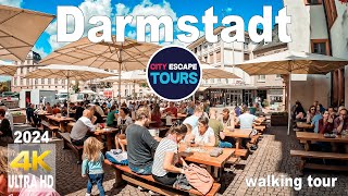 Darmstadt Germany 🇩🇪  4K 60fps Walk Tour [upl. by Bale]