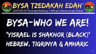 BYSA TZEDAKAH EDAH  WHO WE ARE YISRAEL IS SHAKHOR HEBREW TIGRINYA amp AMHARIC  INTRO VIDEO [upl. by Casilde785]