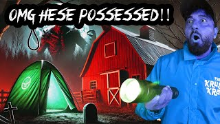 POSSESSED BY AN EVIL DEMON WHILE CAMPING AT THE HAUNTED FARM [upl. by Nolava]