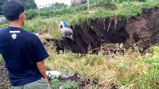 Sinkhole at silway8 polomolok It was shown after the heavy rain lastnight [upl. by Nirihs]