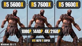 AMD Ryzen 5 5600x vs 7600x vs 9600x  1080p 1440p 4K  4070 Ti Super  Test in 10 Games [upl. by Akoek524]