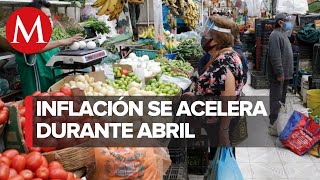 Inflación se acelera a 768 en abril mayor nivel en 21 años [upl. by Ylloj]