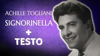 Achille Togliani  Signorinella Canzone Originale  Testo [upl. by Miahc]