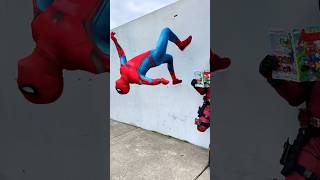 Spiderman pranks Deadpool…😂 parkour [upl. by Laeahcim]