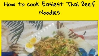 How to Cook Easiest Thai Beef Noodles Stir Fry [upl. by Reynard]