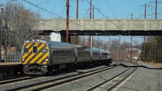 Weekend Amtrak and MARC Trains at Odenton Station MD 22524 [upl. by Adlemi314]